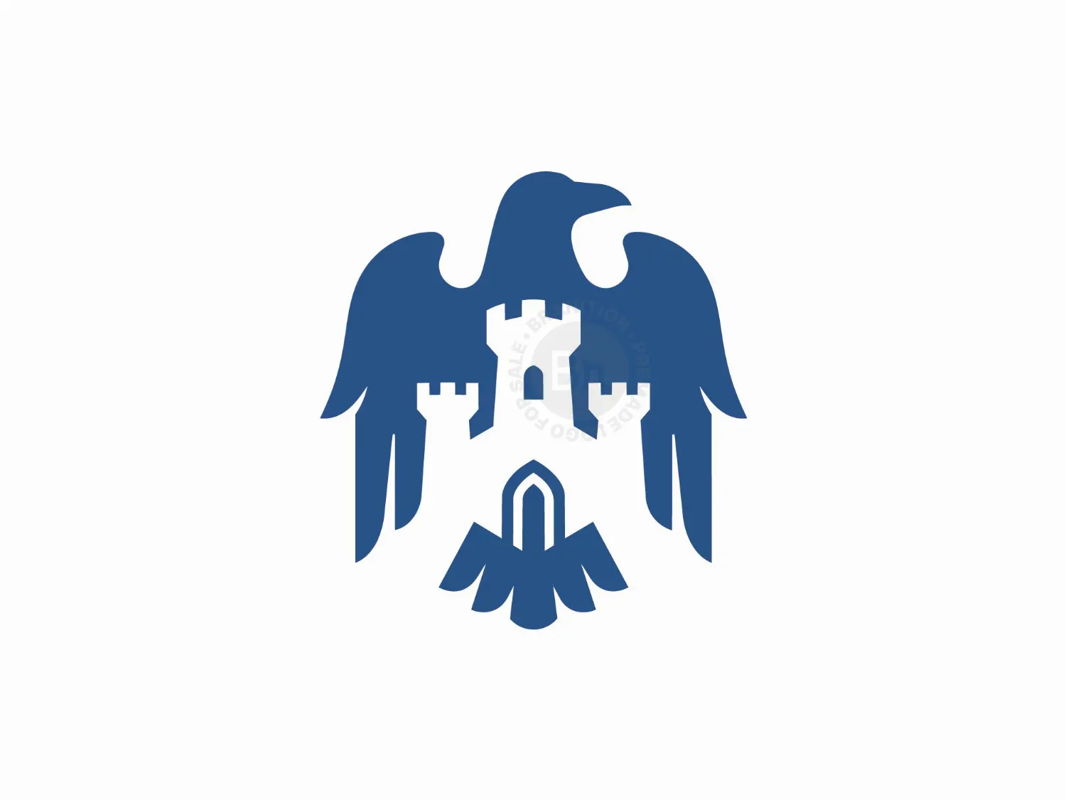 Eagle Castle Fortress Emblem Logo
