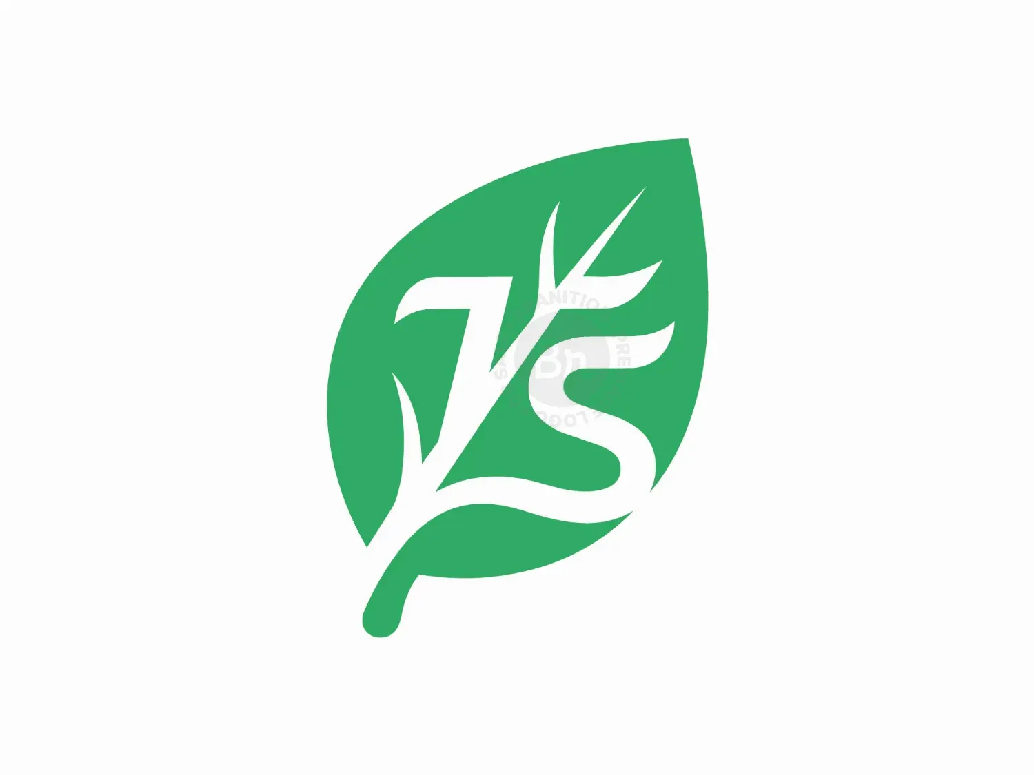 TS Eco Leaf Monogram Logo