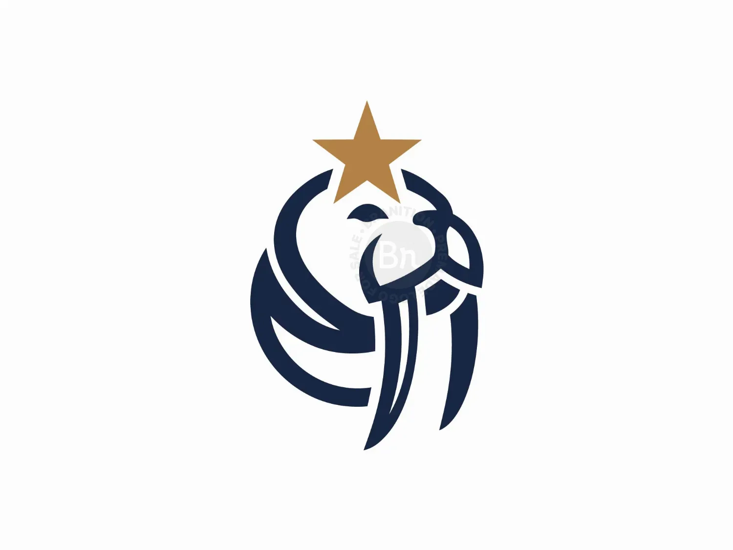 Royal Walrus Star Emblem Logo
