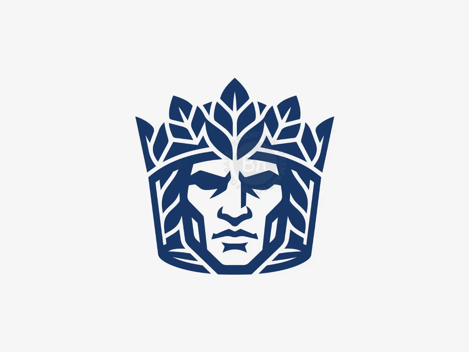 Royal Leaf Crown King Emblem Logo