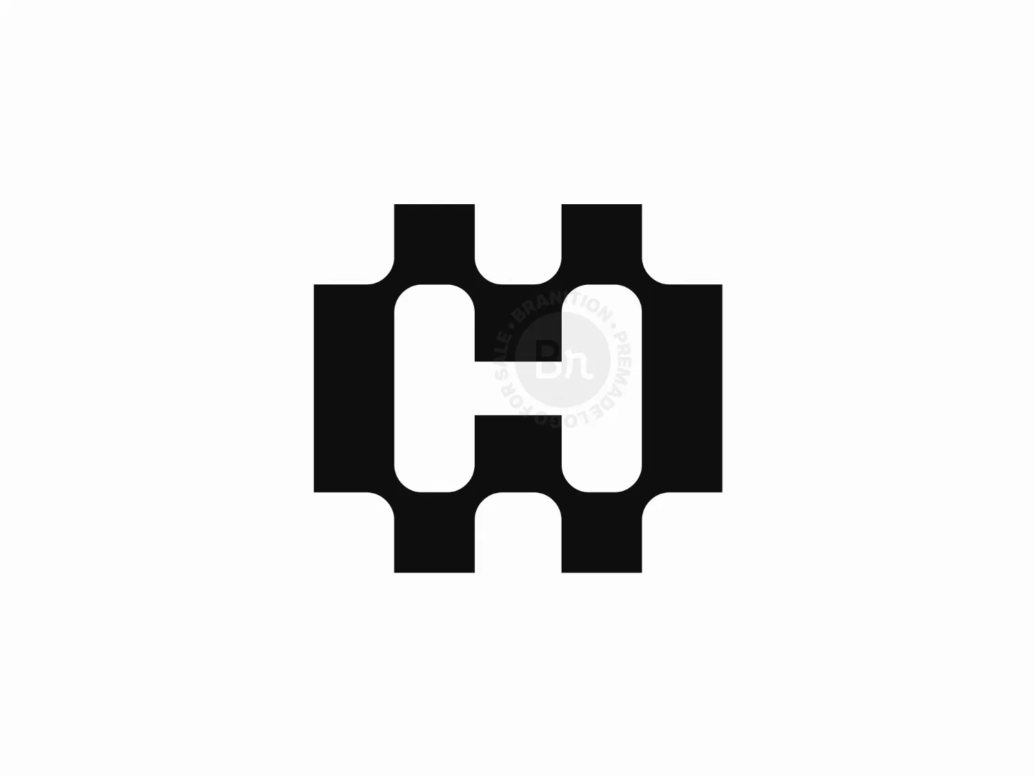 Letter H Pixel Logo