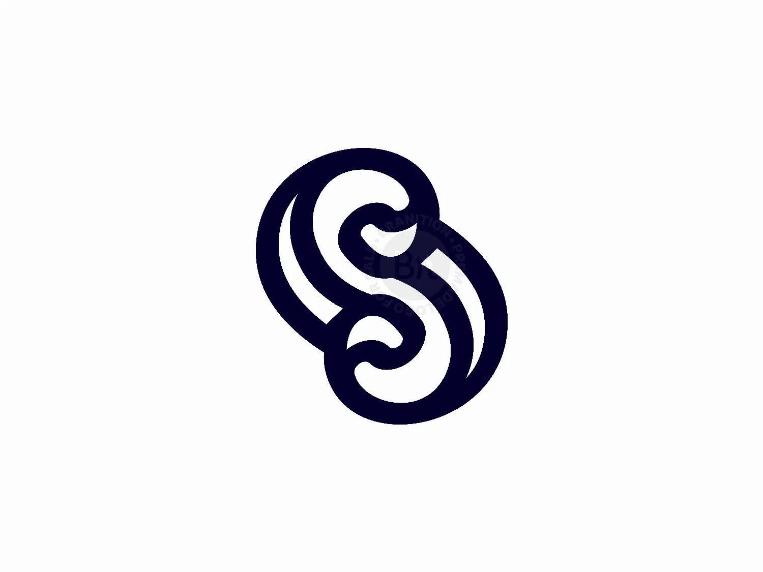 Modern S Letter Knife Logo