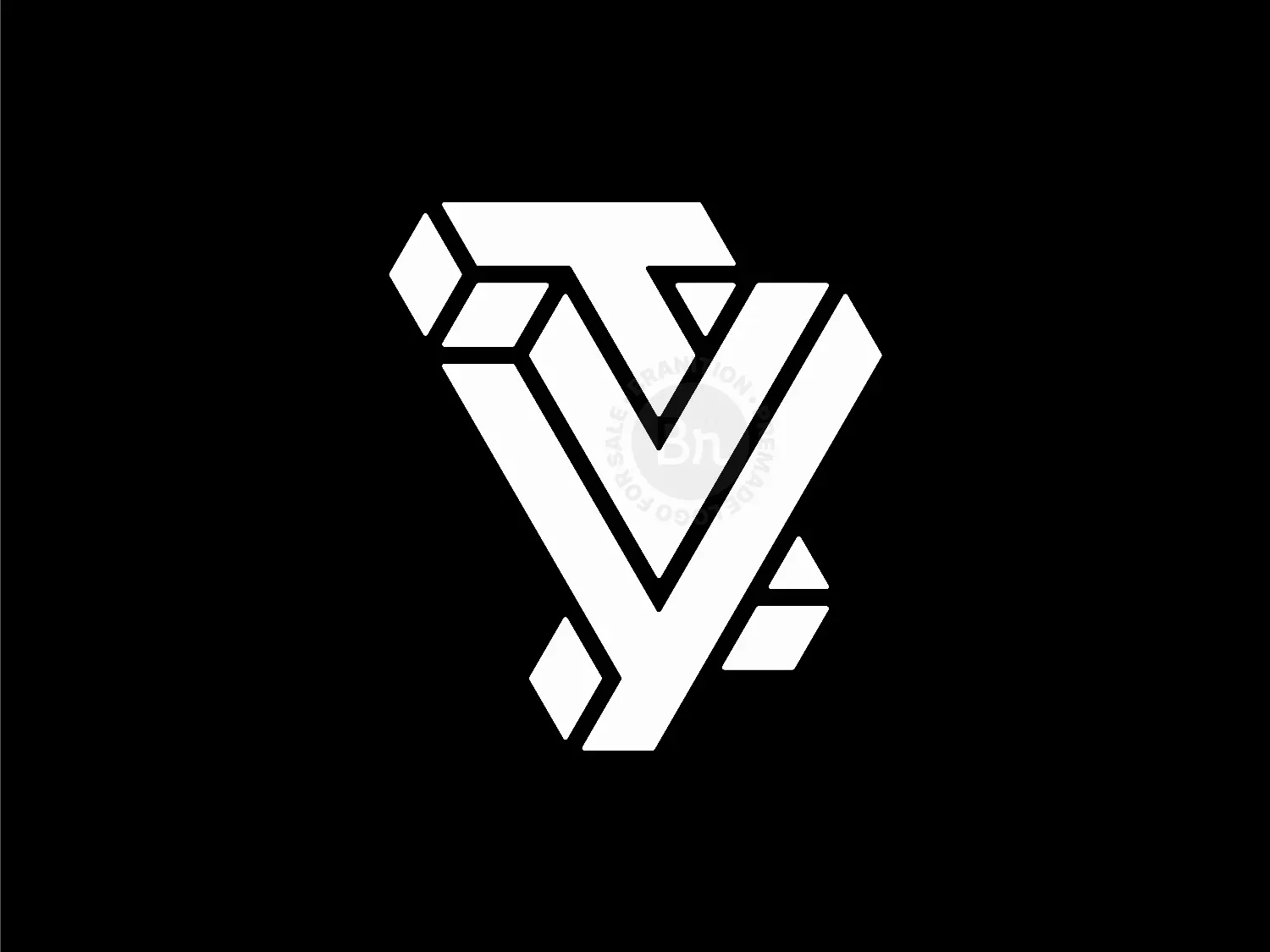 Letter YT Initial TY Geometric Line Monogram Logo