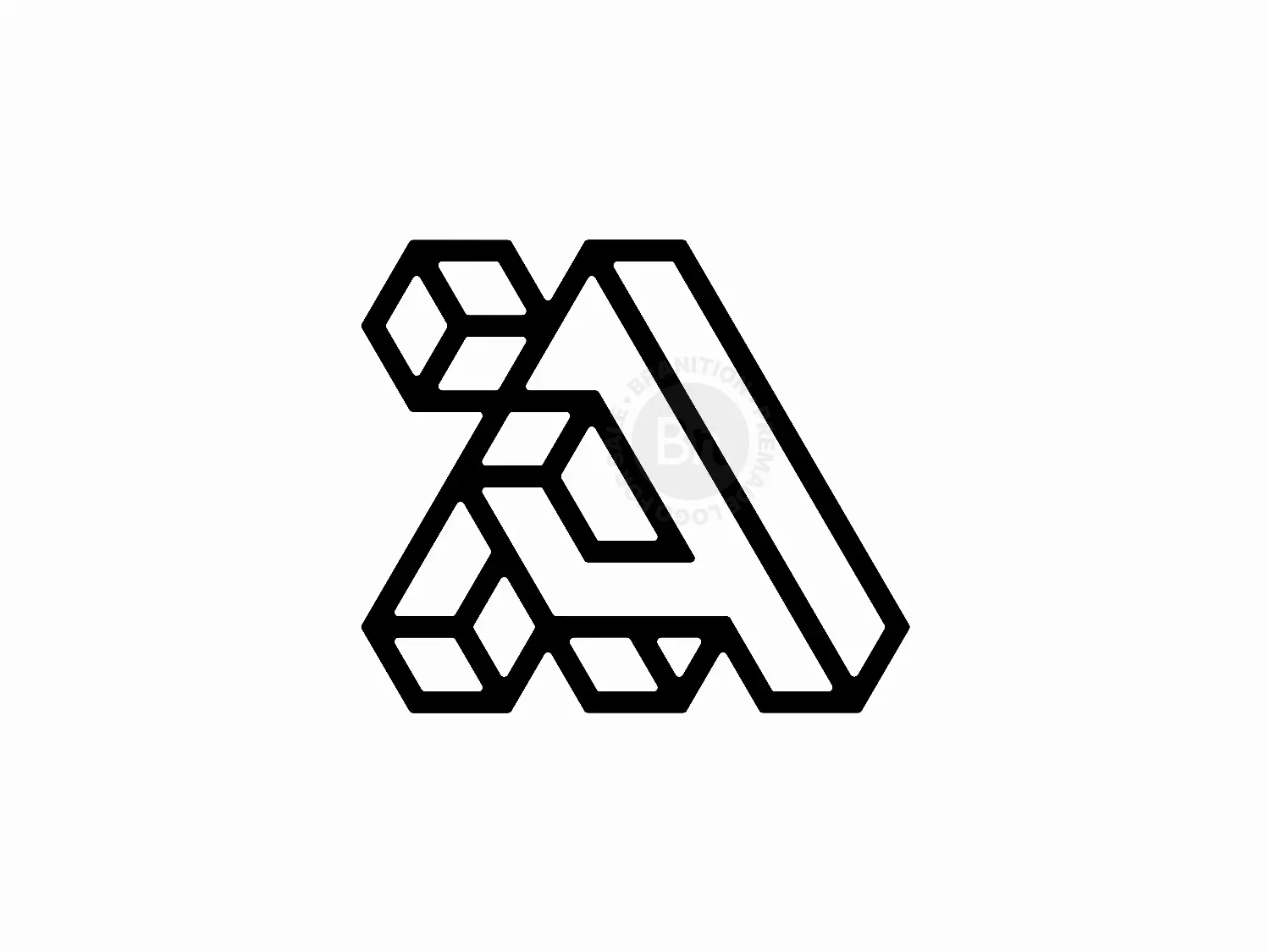 Letter AI Initial IA Geometric Line Lettermark Logo