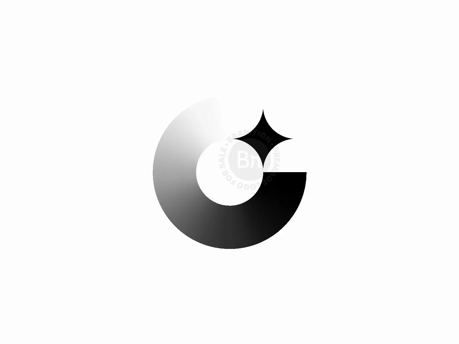 Circular AI Logo Design With Spark Symbol