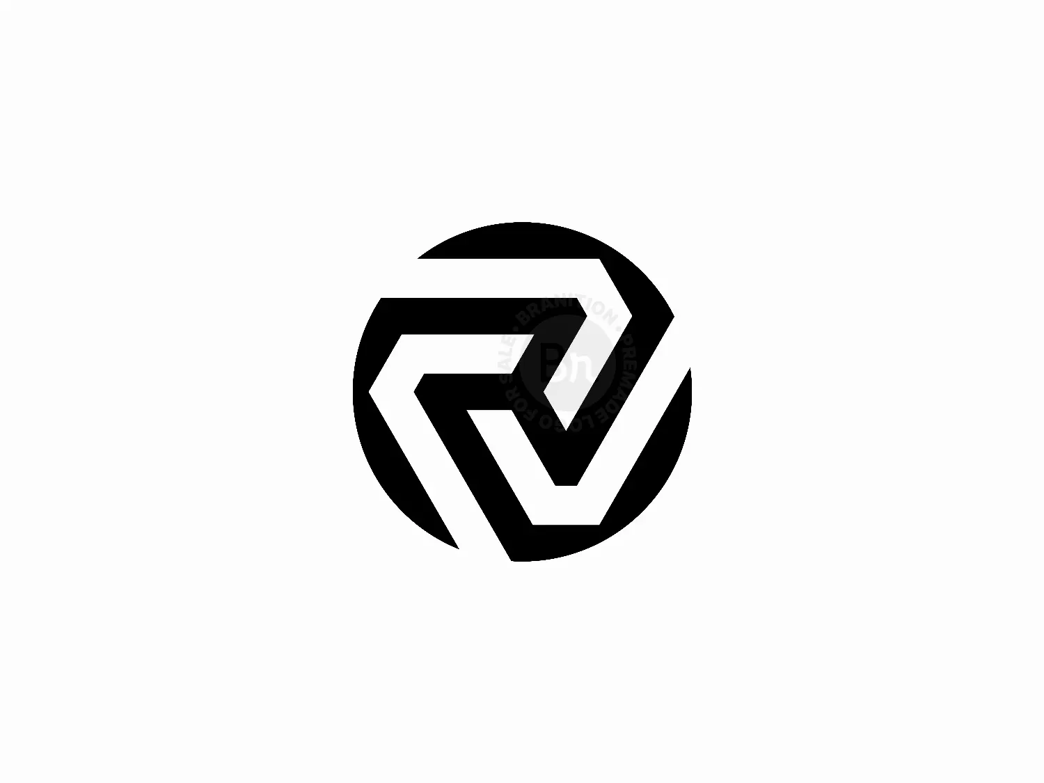 Abstract Circular V Letter Logo Design