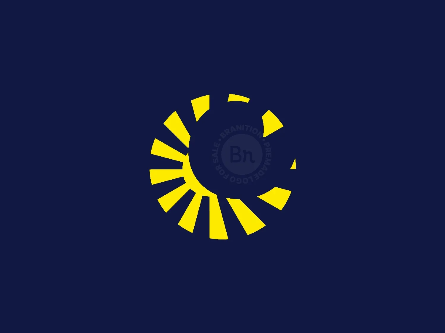 Abstract Letter C Solar Logo Design