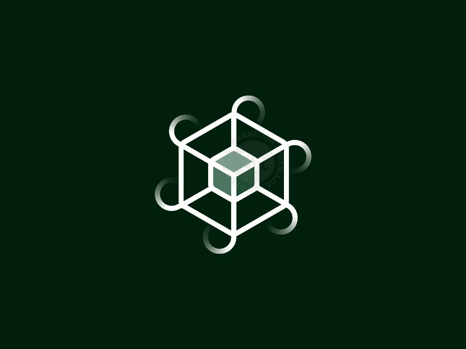 Modern Chatbot Logo Design With Cube Symbol