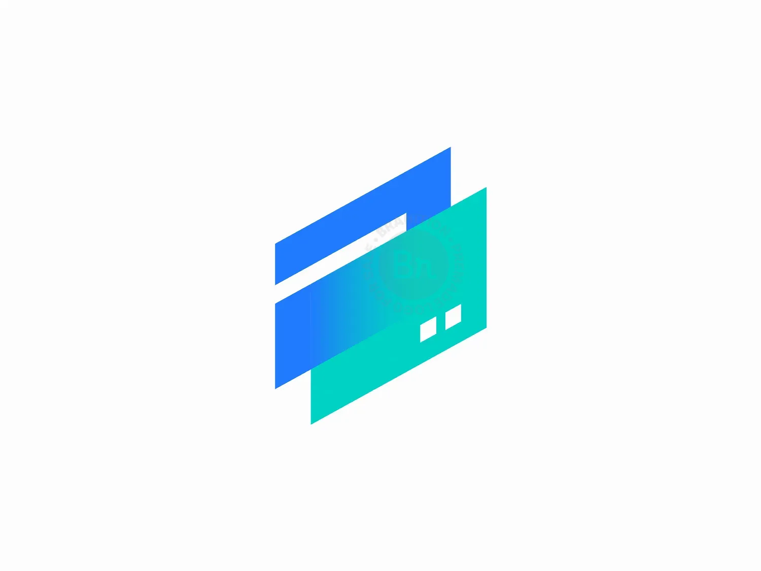 Modern Overlapping Credit Card Logo For Payment Platform