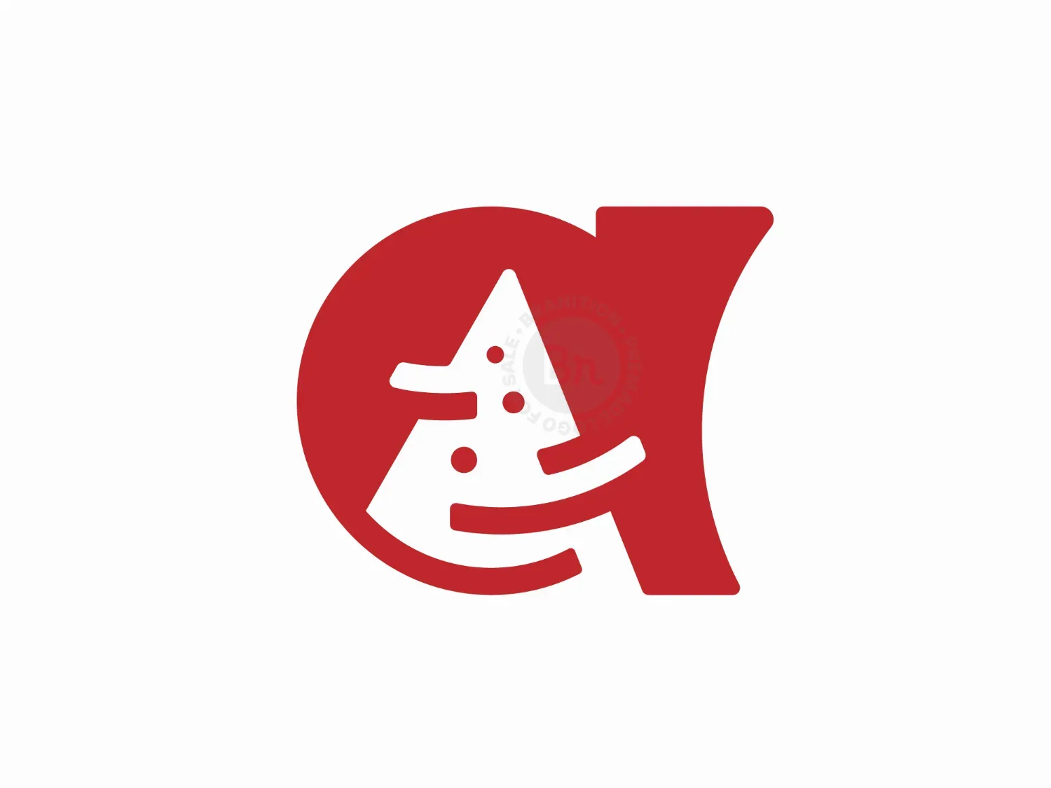 Letter A Pizza Logo