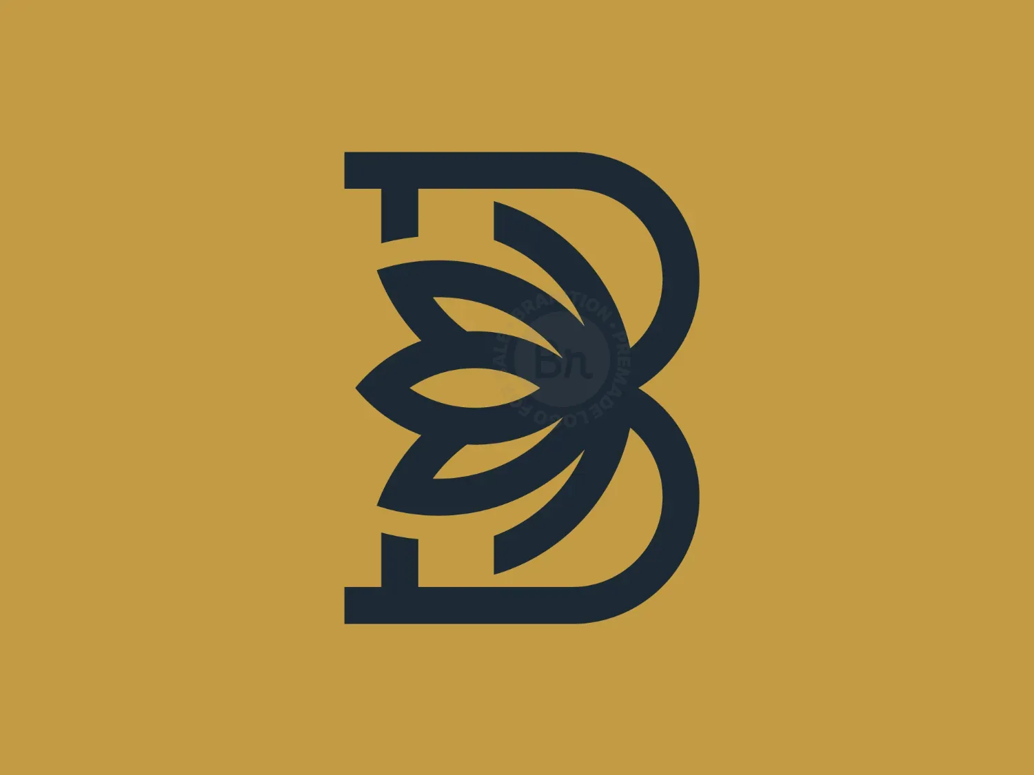 Letter B Flower Logo
