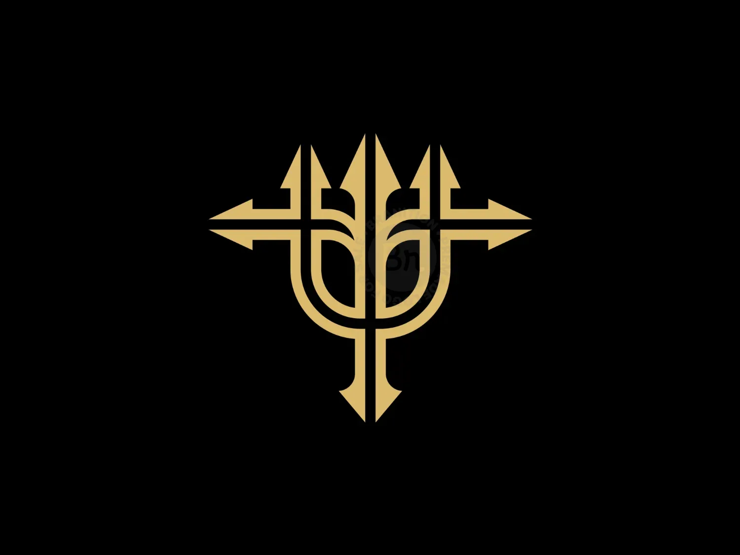 Elegant Trident Letter T Logo