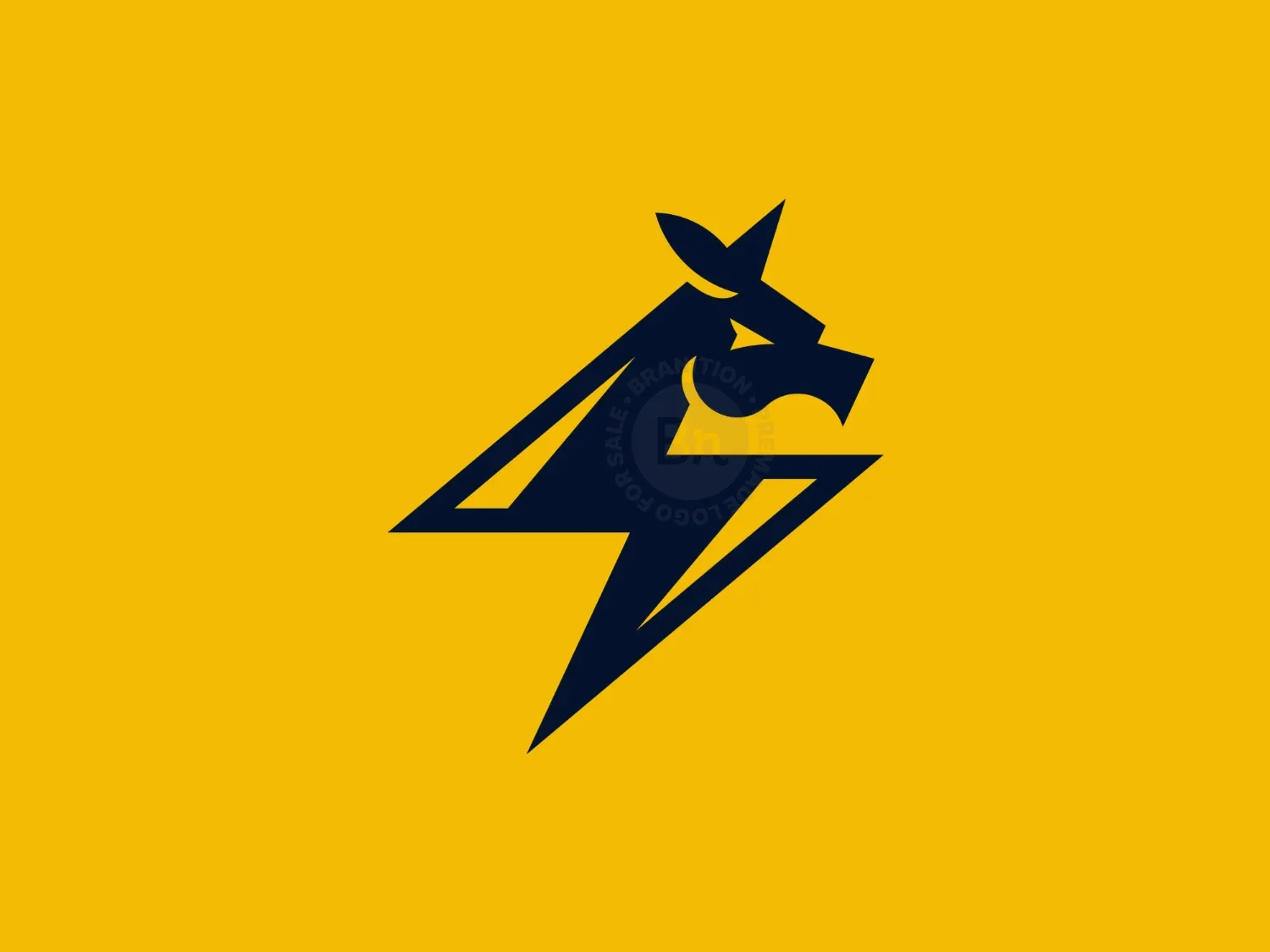 Simple Lightning Fast Unicorn Logo