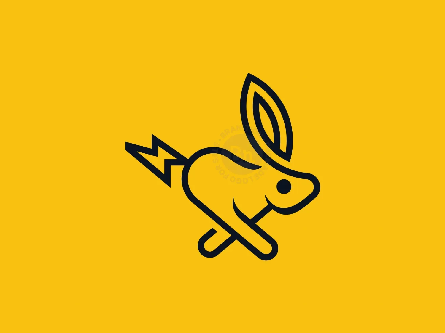 Lightning Tailed Rabbit Running Logo