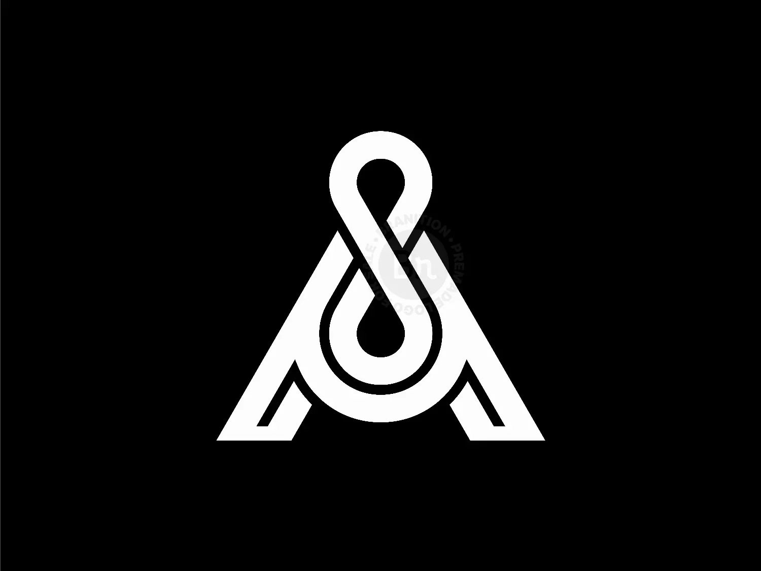 Letter A Infinity Looping Line Monogram Logo