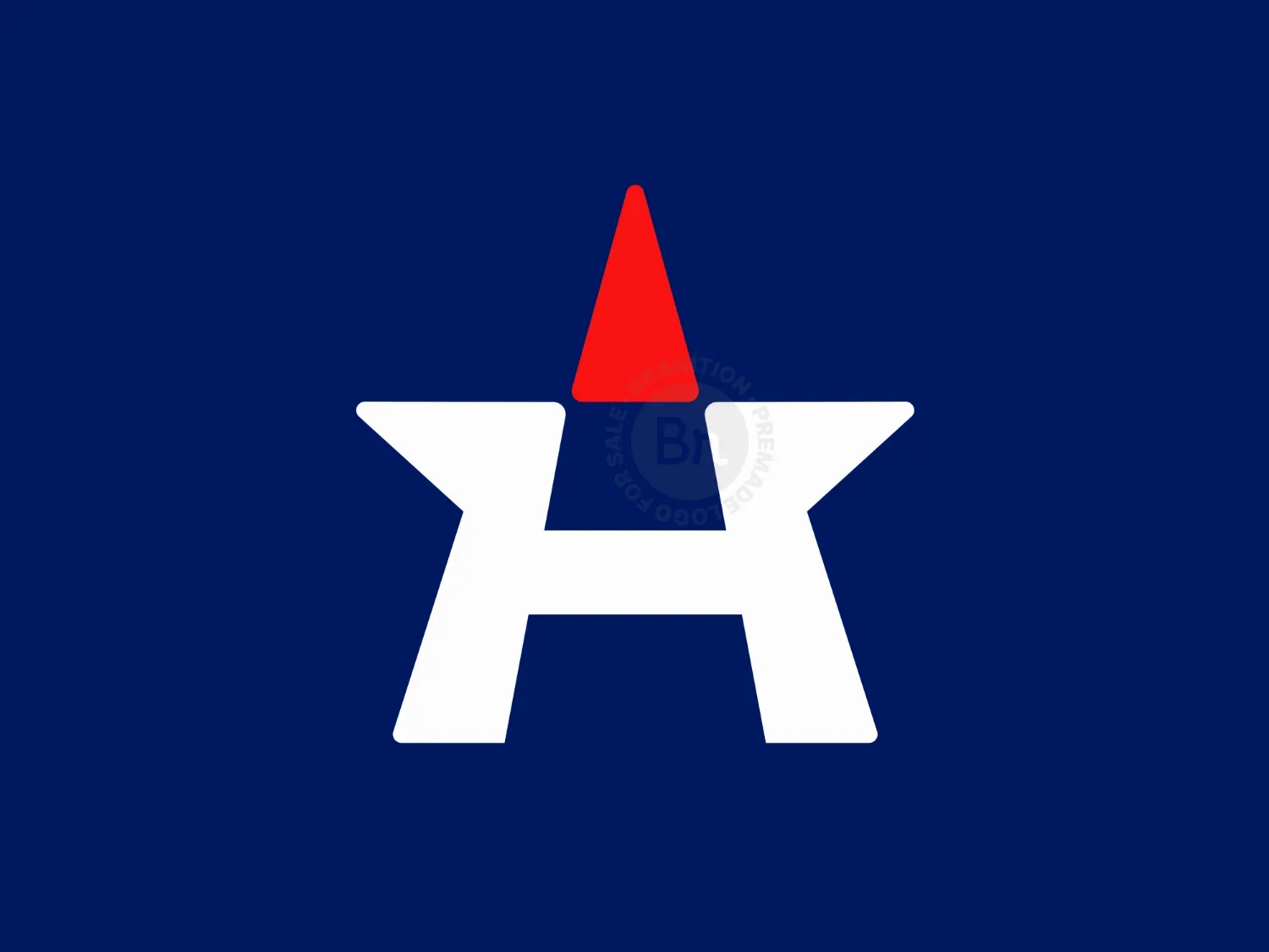 Letter H Star Logo
