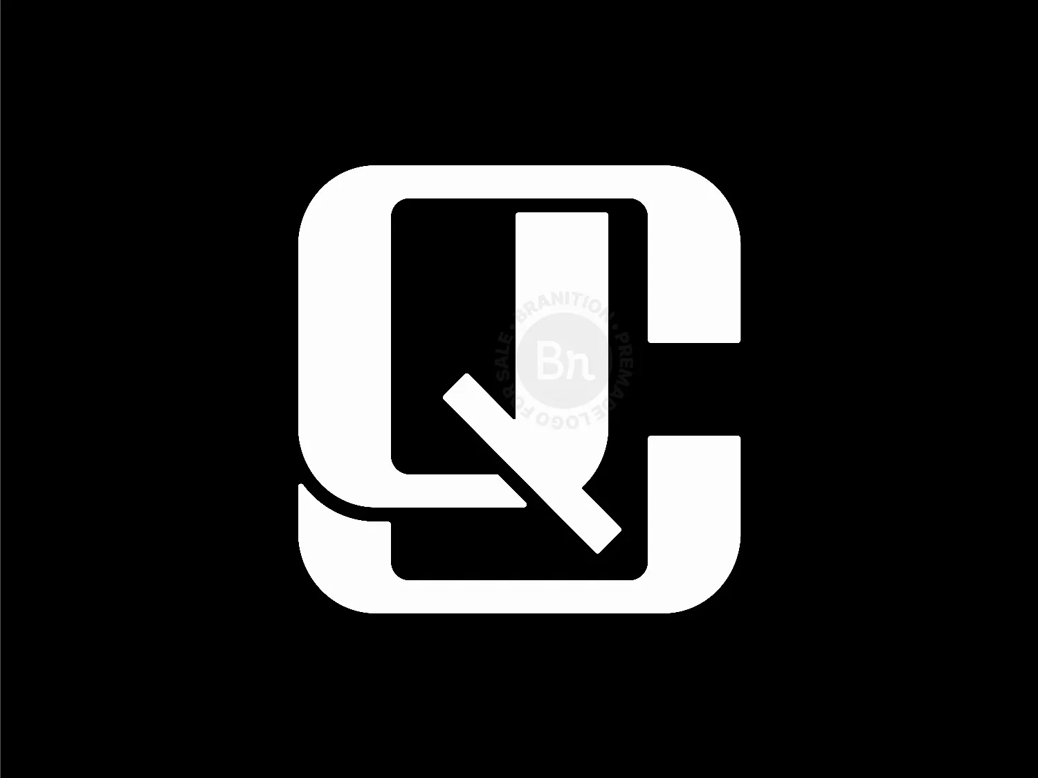 Letter CQ Initial QC Modern Line Lettermark Logo