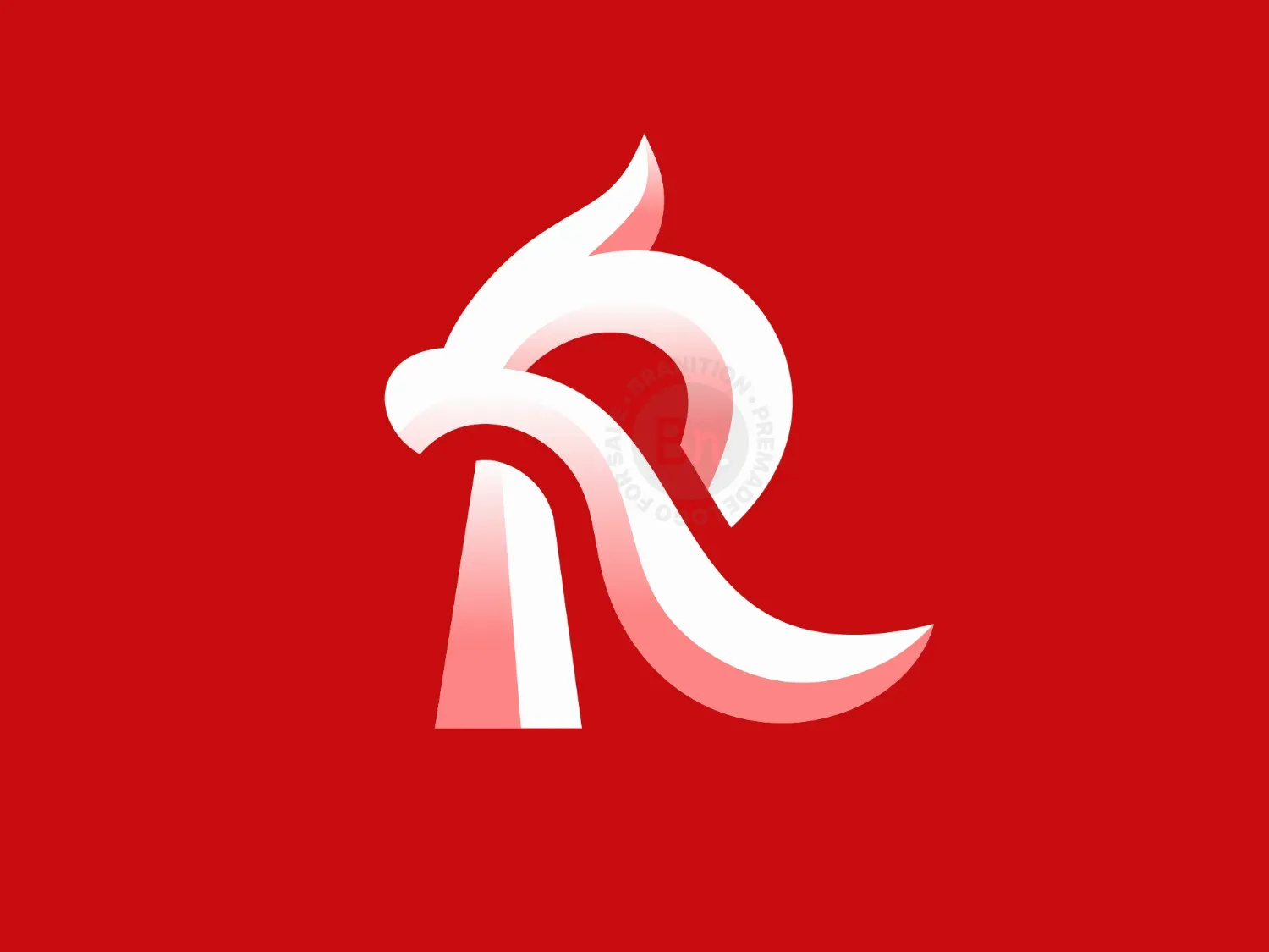 Letter R Eagle Head Logo