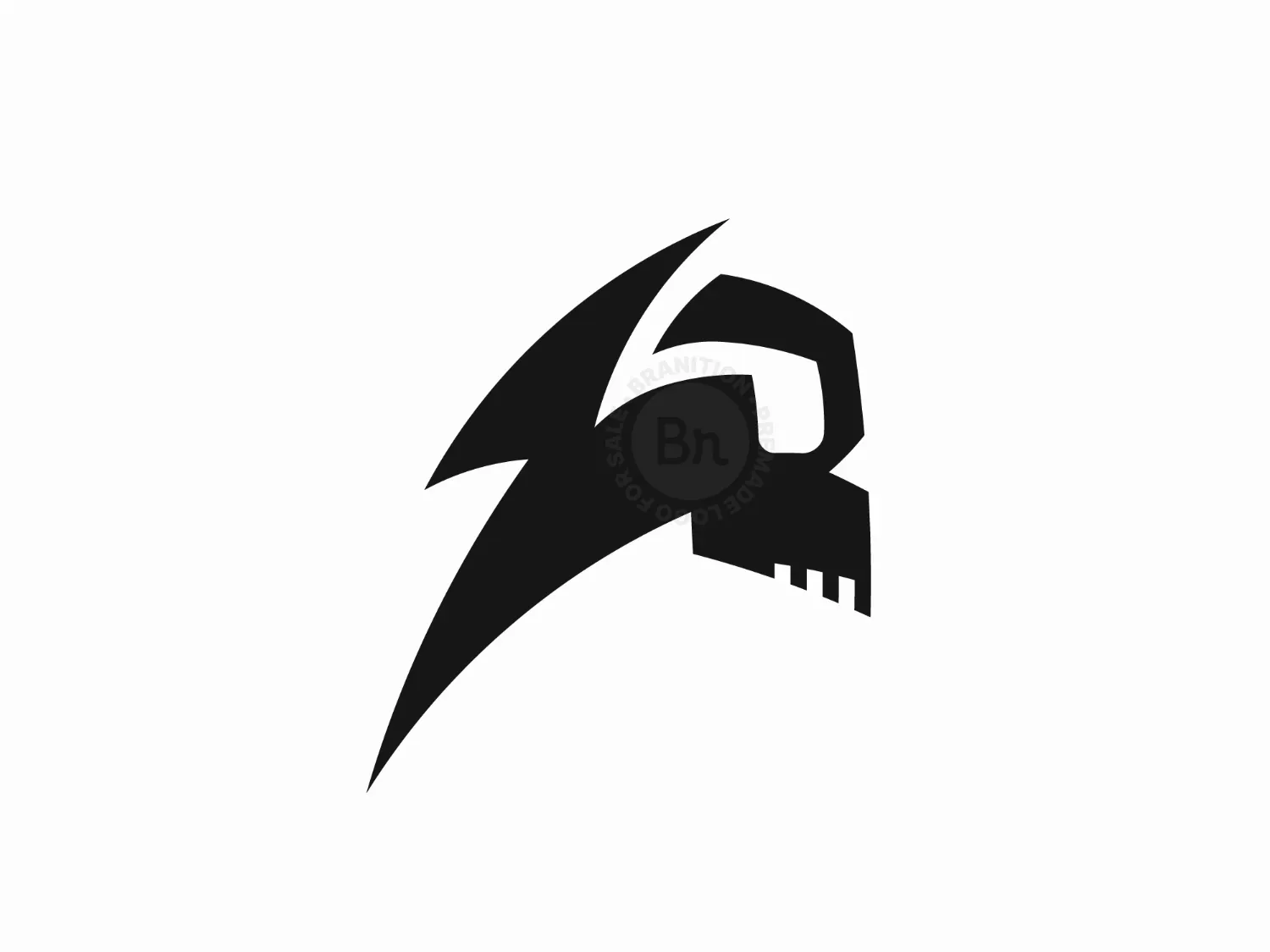 Lightbolt Skull Logo