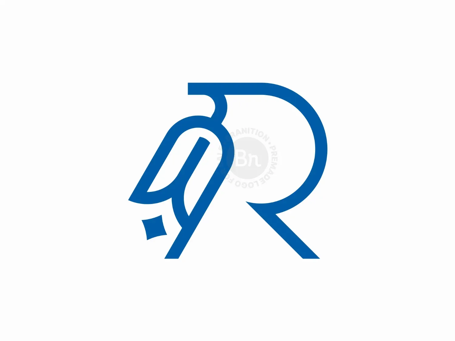 Minimalist Tulip Flower Logo Letter R