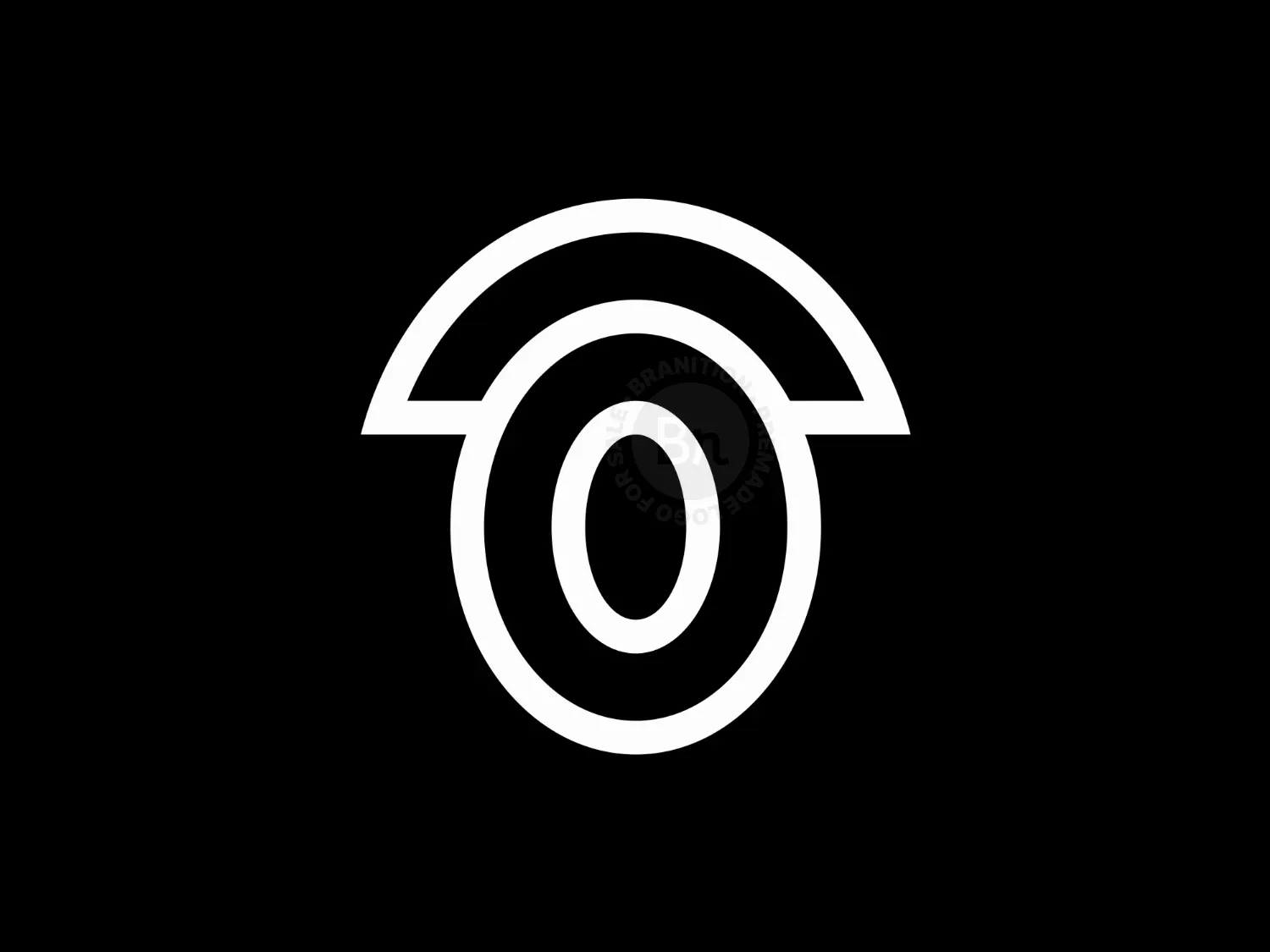 Simple Ot To Letter Monogram Logo