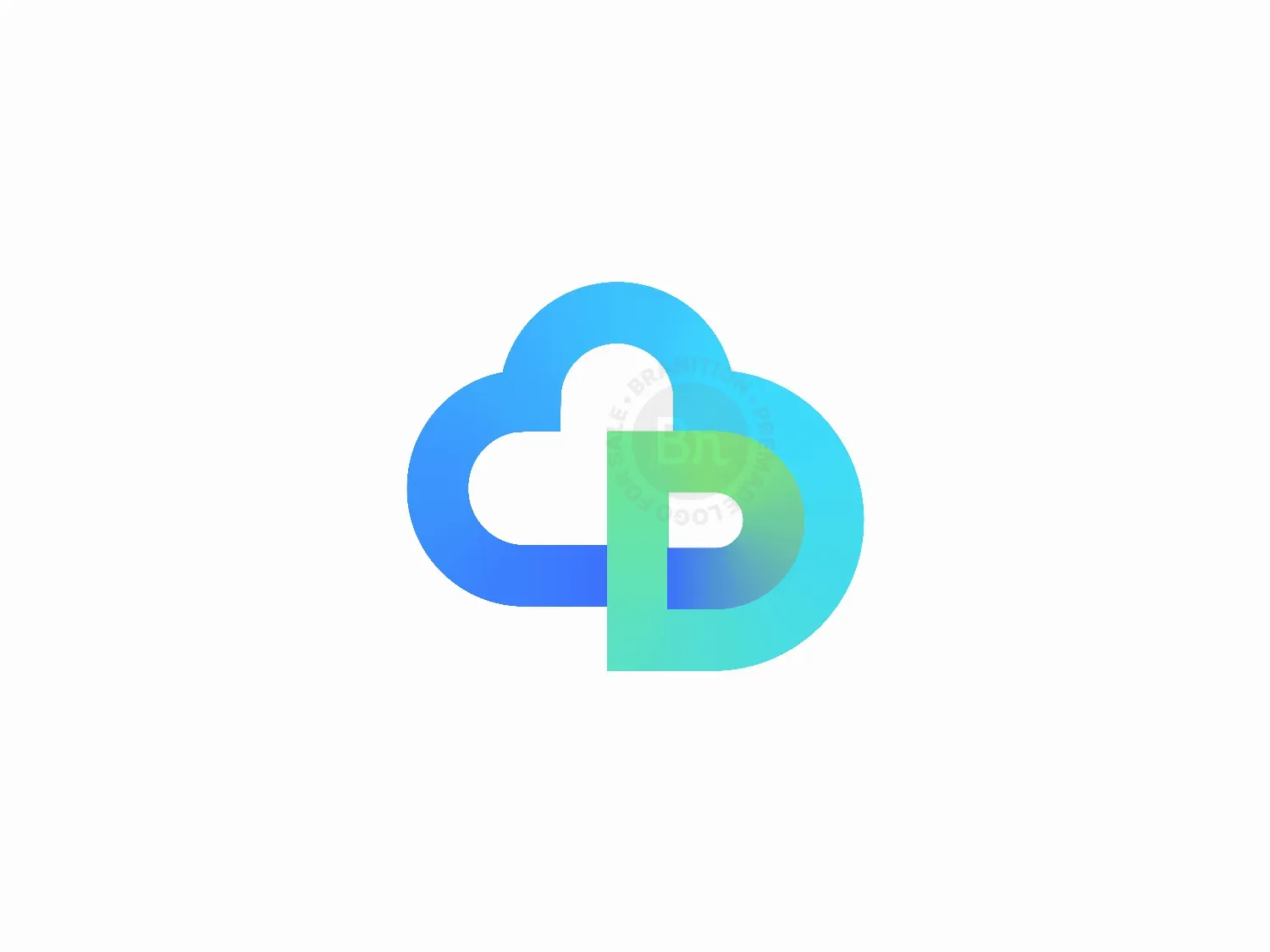 P Letter Cloud Logo Design