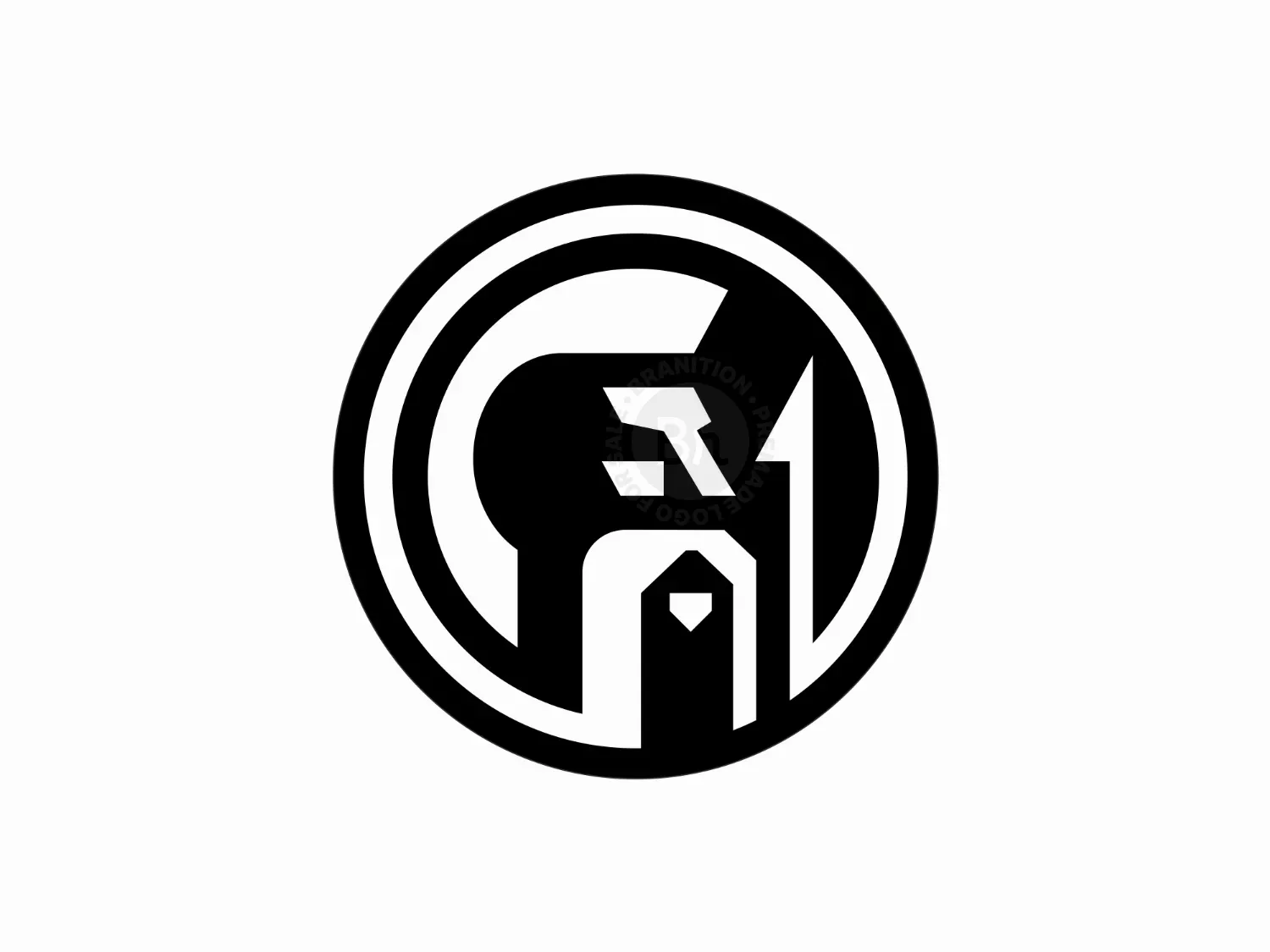 Spartan Knight Geometric Simple Logo