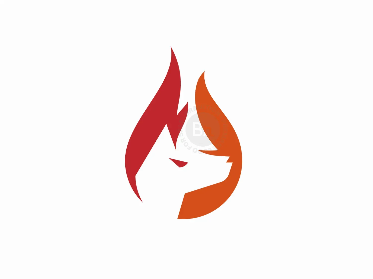 Dog K-9 Fire Flame Logo