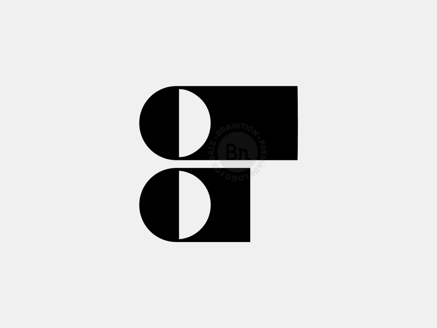 Half Circle F Letter Logo Design // For Sale