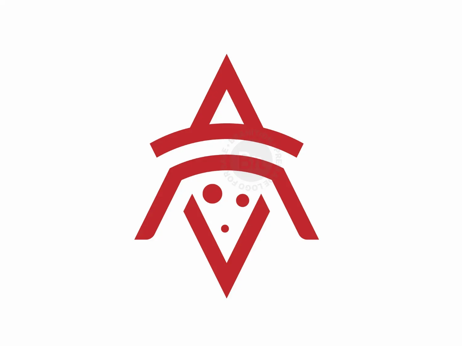 Letter A Pizza Logo