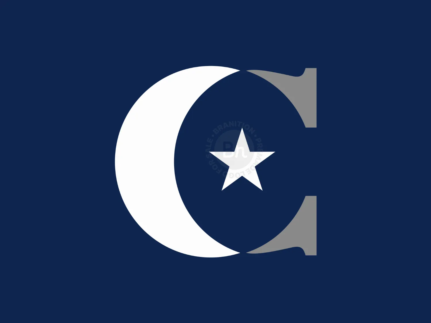 Letter C Moon And Star Logo