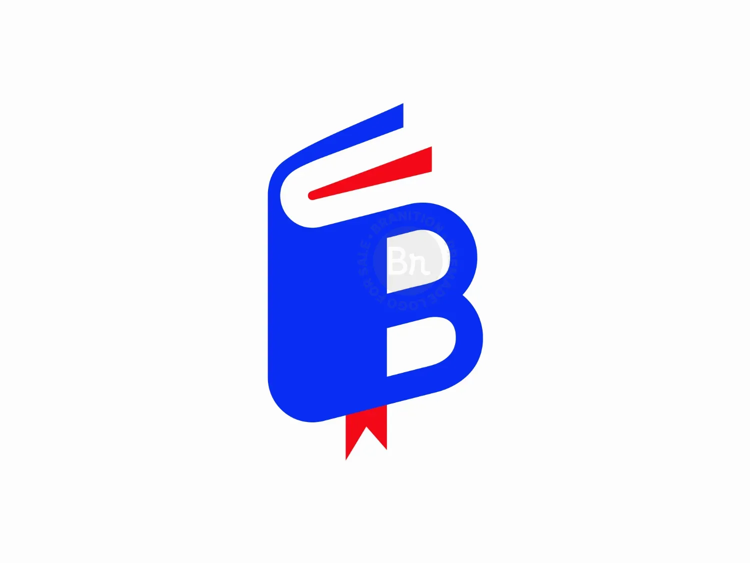 Letter B Book Simple Logo