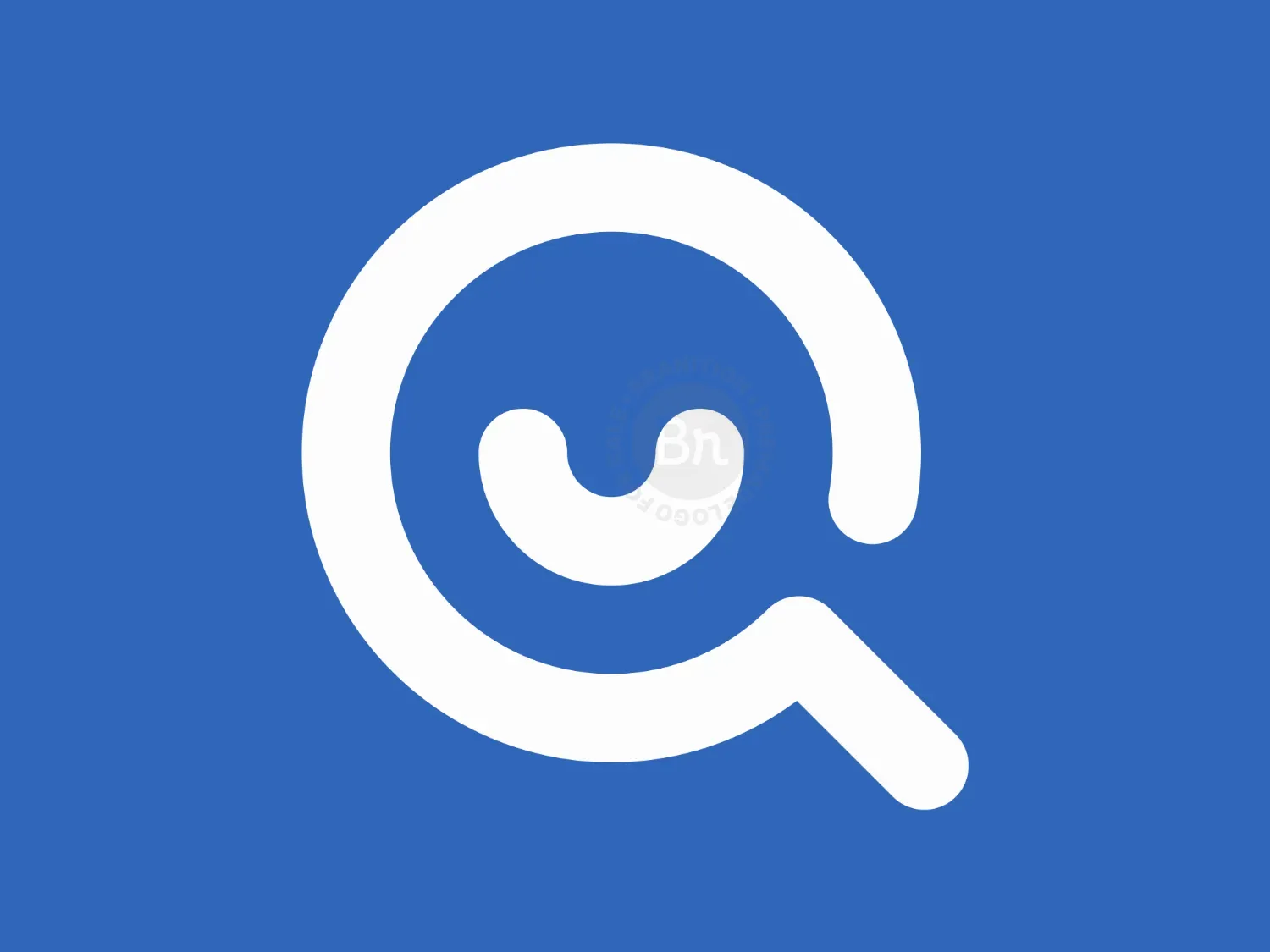 Letter Q Happy Search Logo