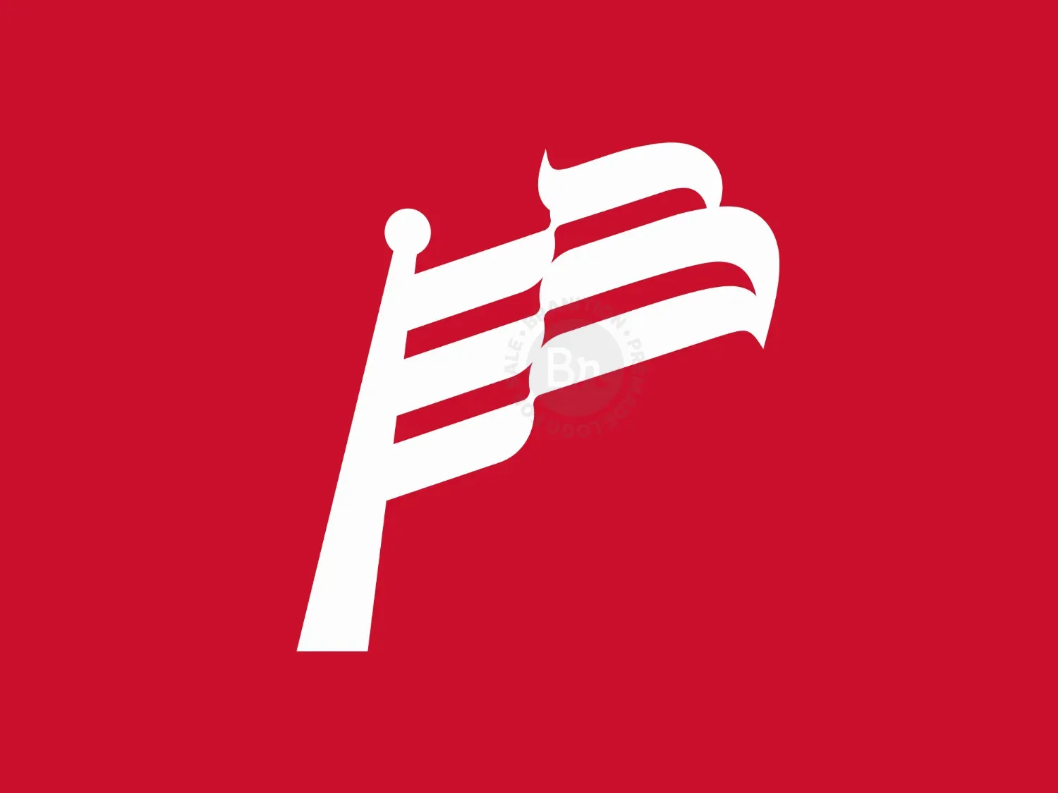 Eagle Head Flag Simple Logo