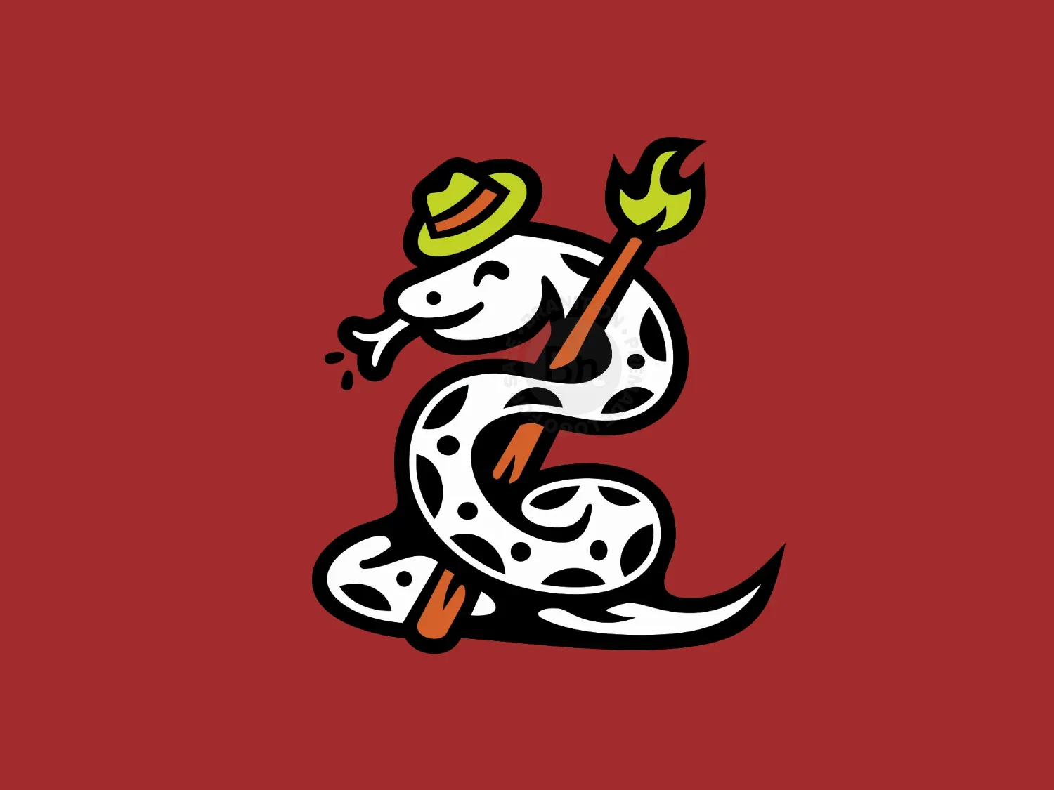 Adventure Snake Torch Journey Logo