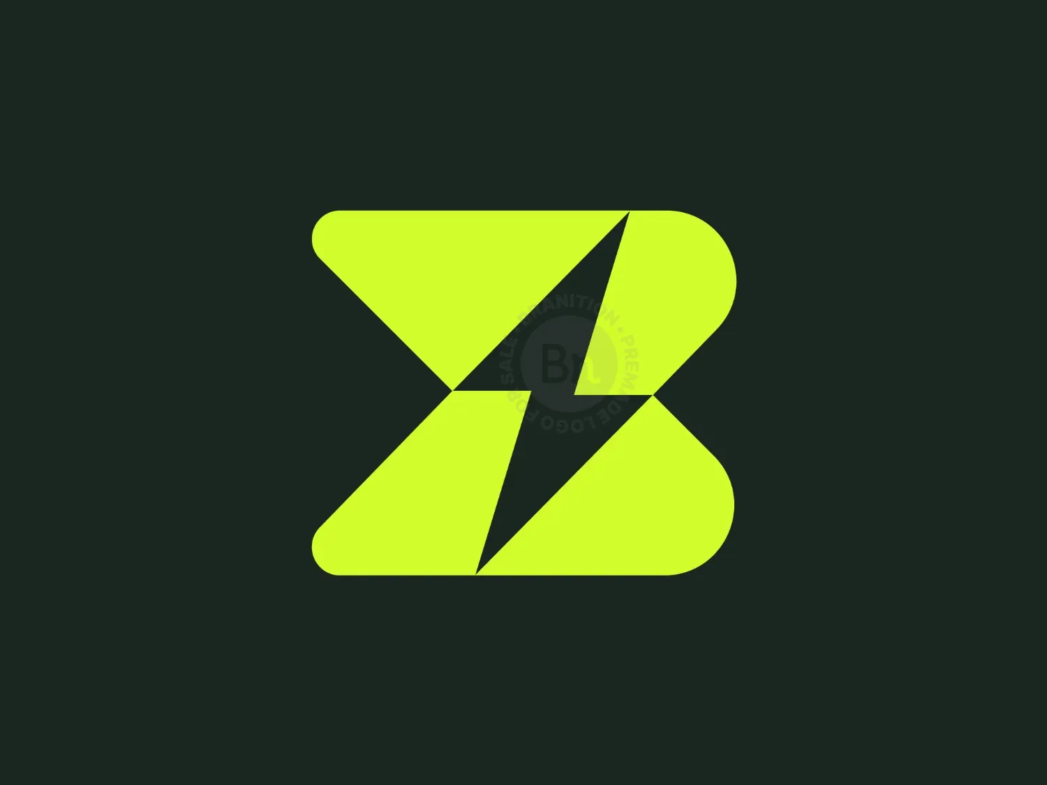 Modern Letter B Energy Logo Design For Power & Technolog