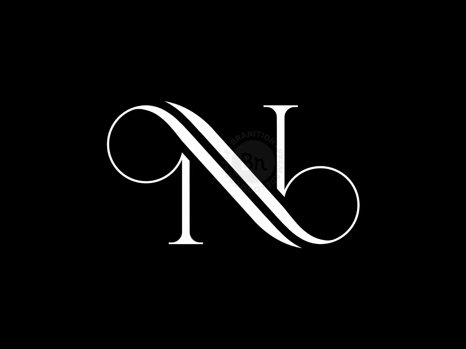 n initial logo logo 0