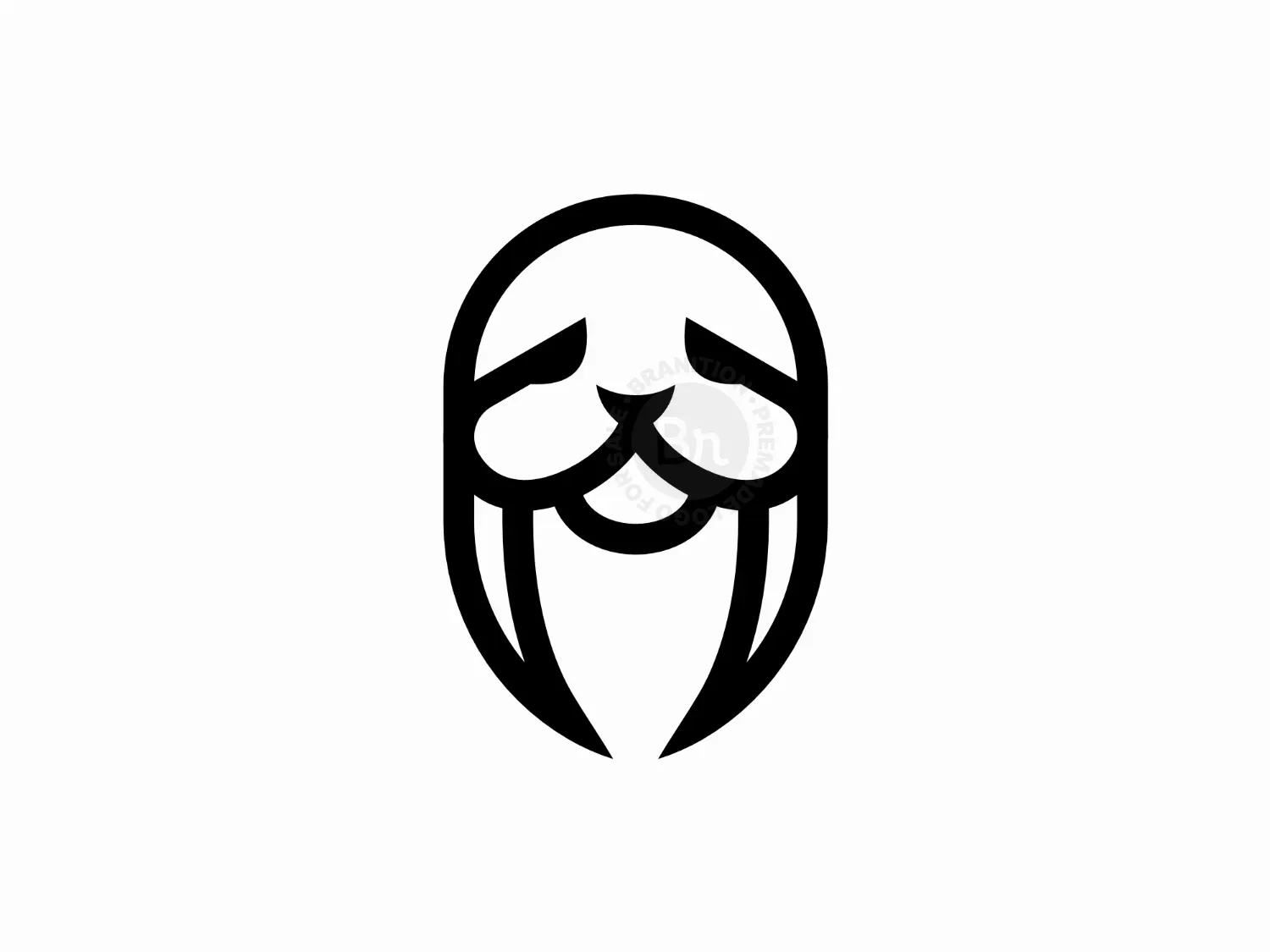 Walrus Face Line Art Logo