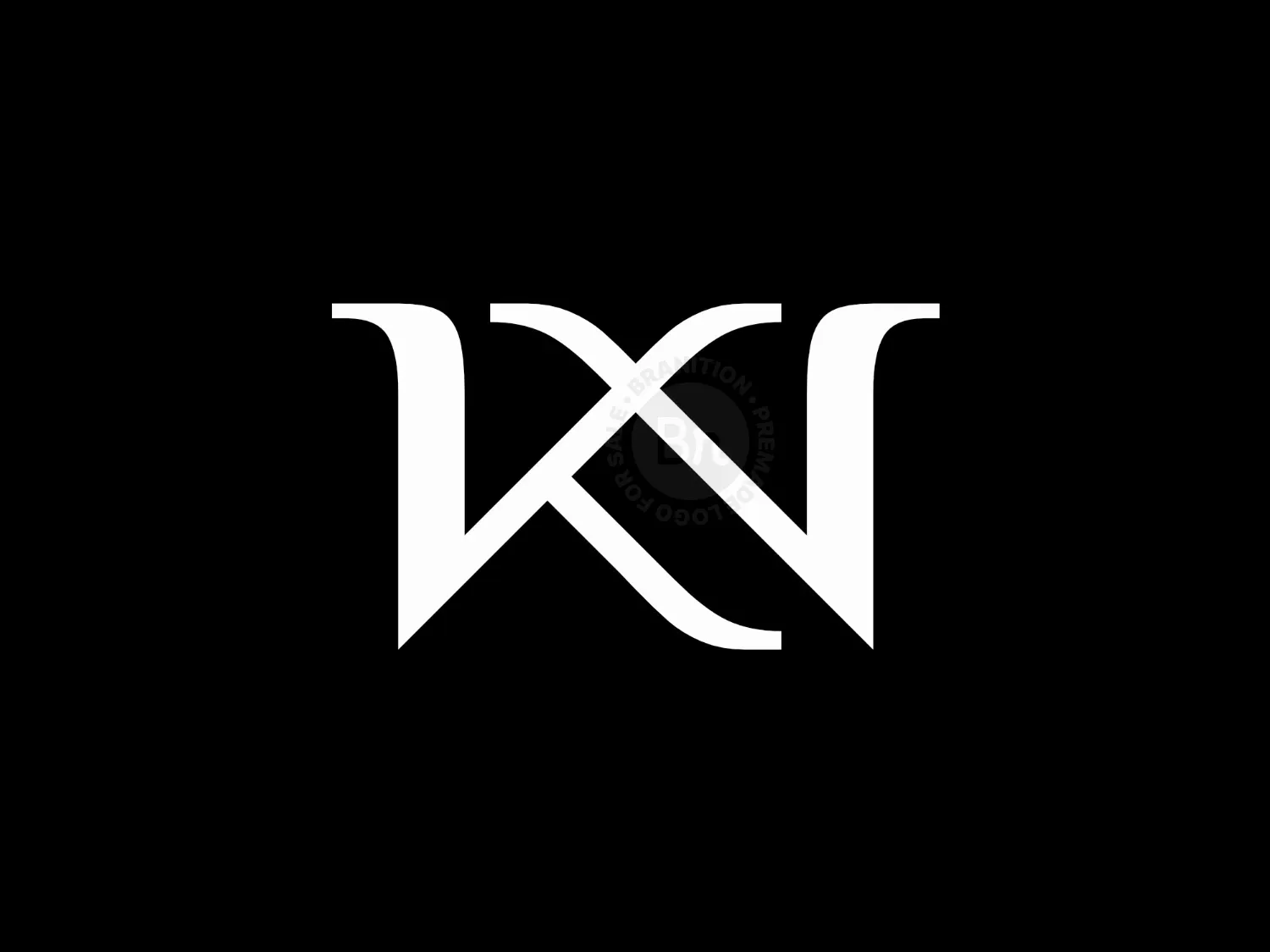 KW Elegant Serif Monogram Logo