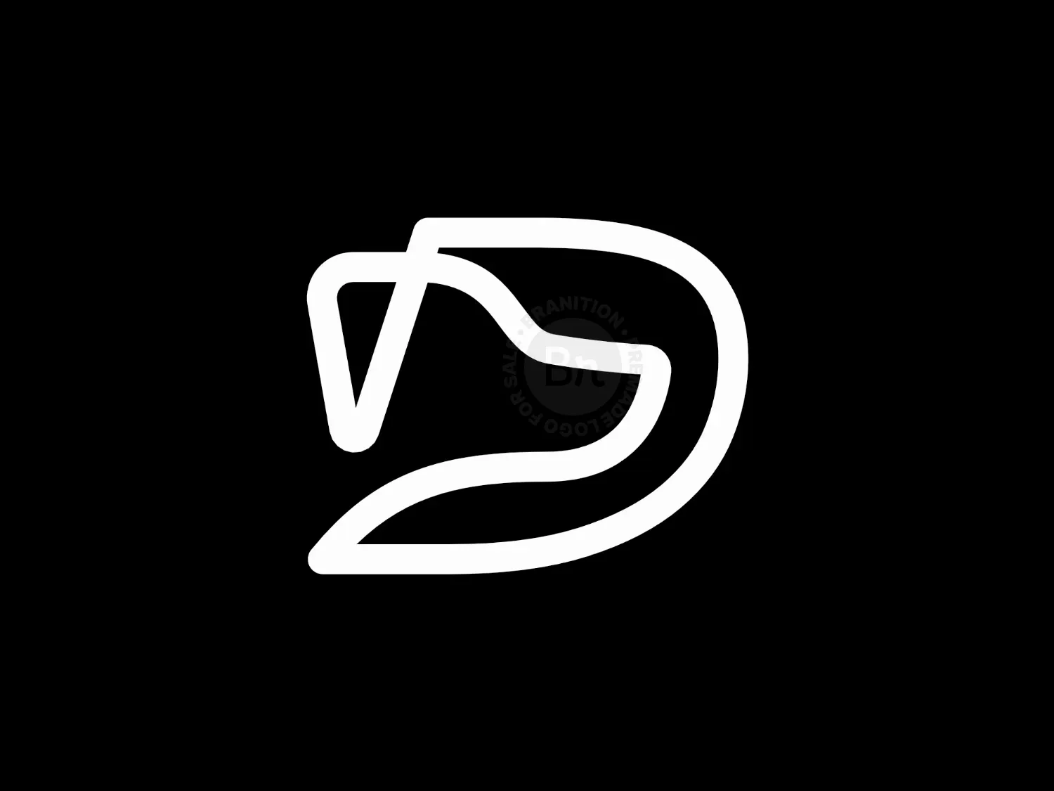 Letter D Dog Head Logo