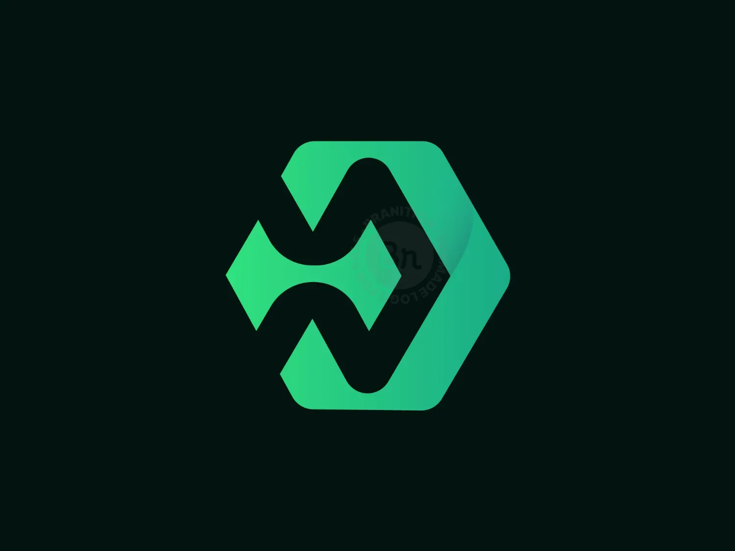 Abstract Letter D Monogram Logo For Digital Technology Brand