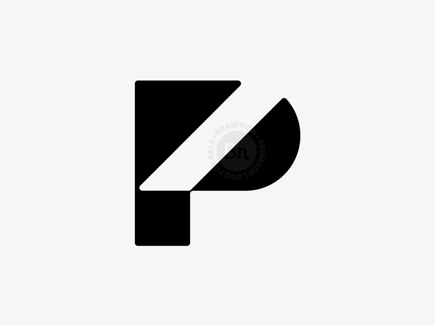 Diagonal P Logo Design // For Sale