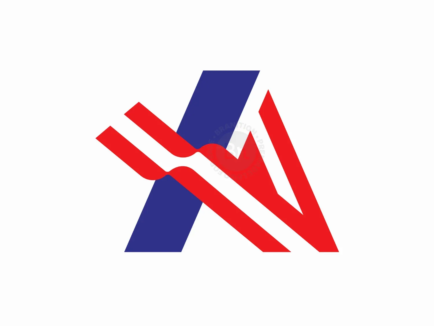 Letter A Flag Monogram Logo
