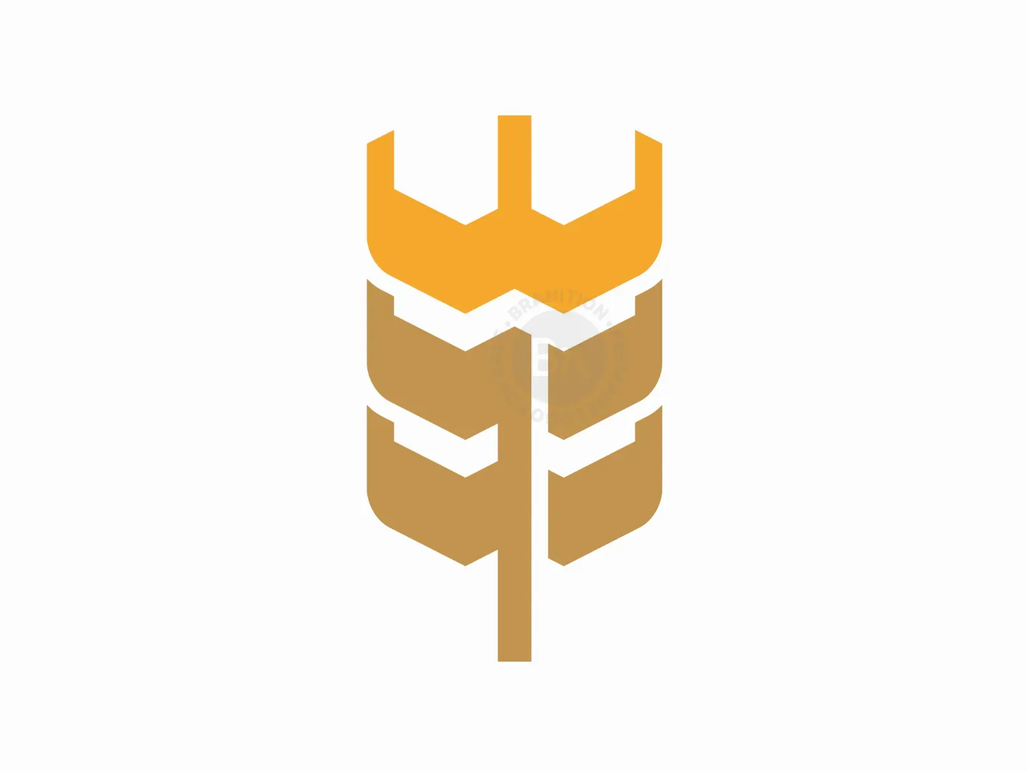 Letter W Crown Wheat Logo