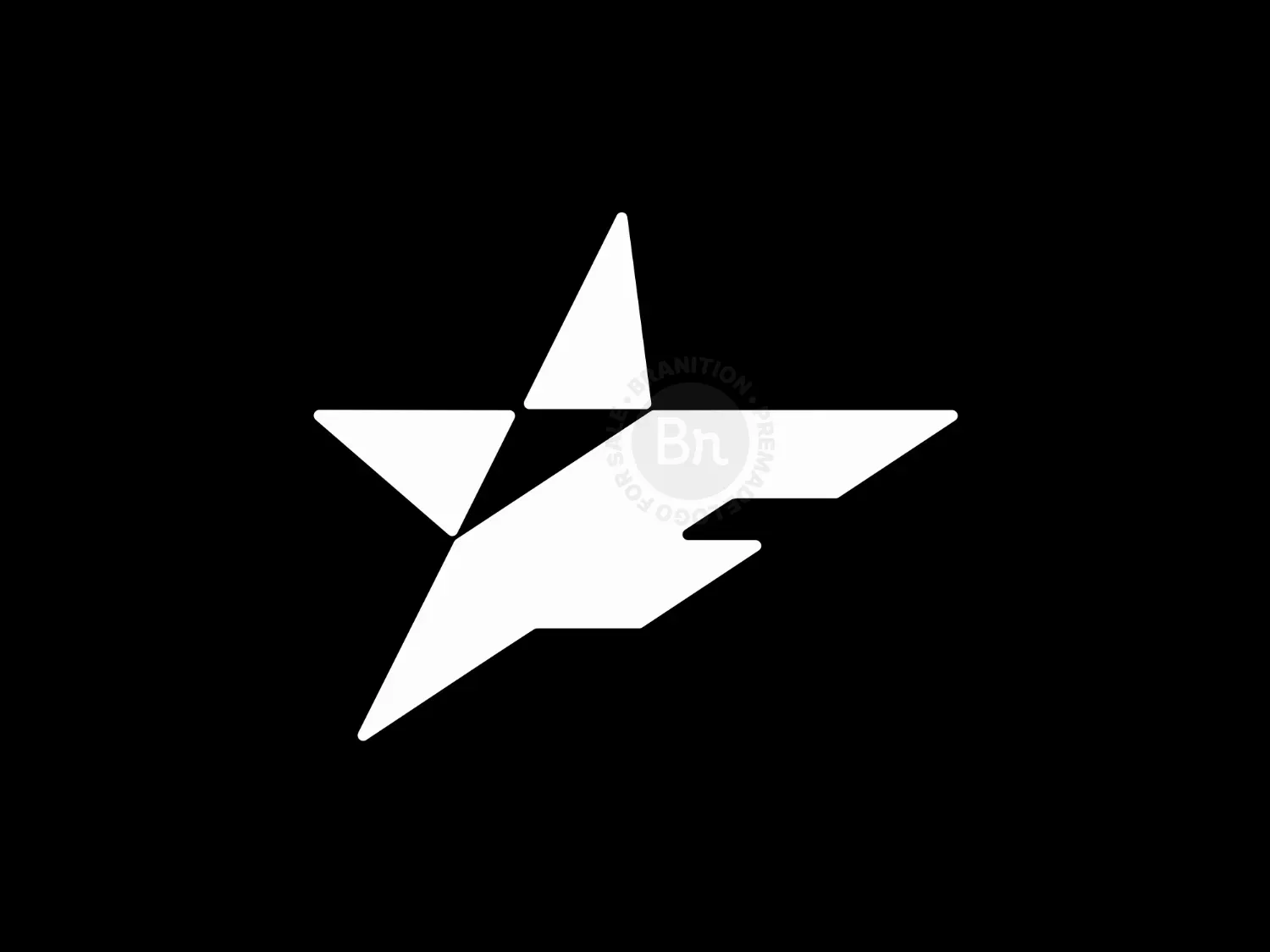 Letter F Star Modern Logo