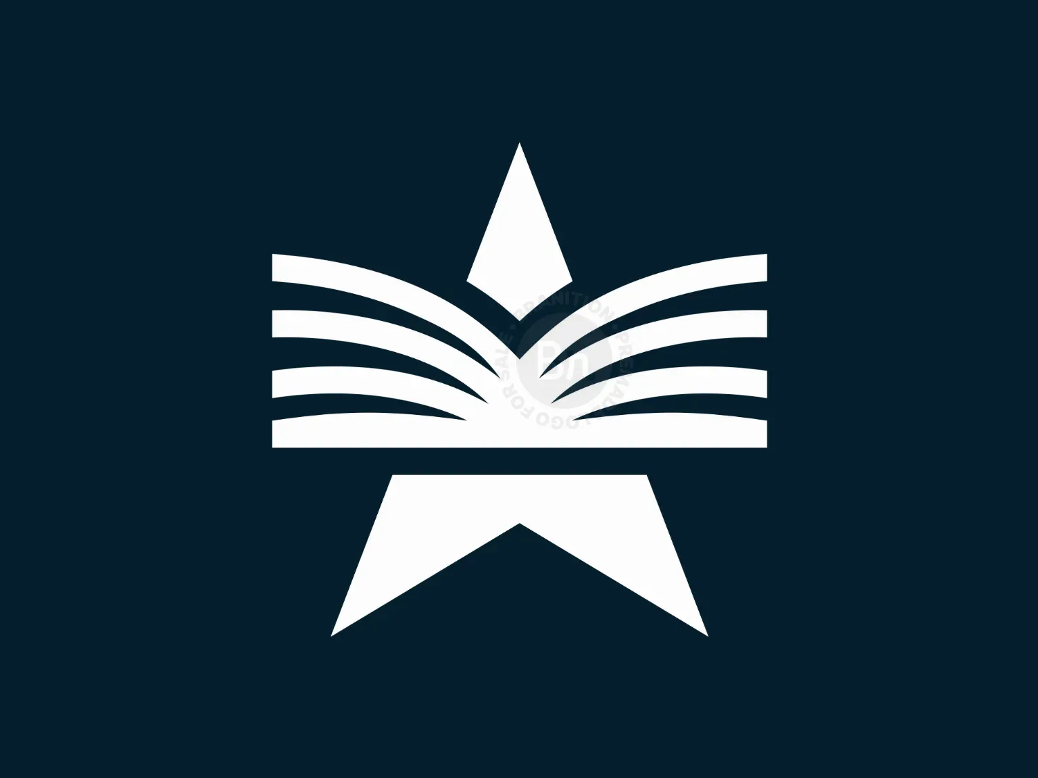Star Open Book Simple Logo