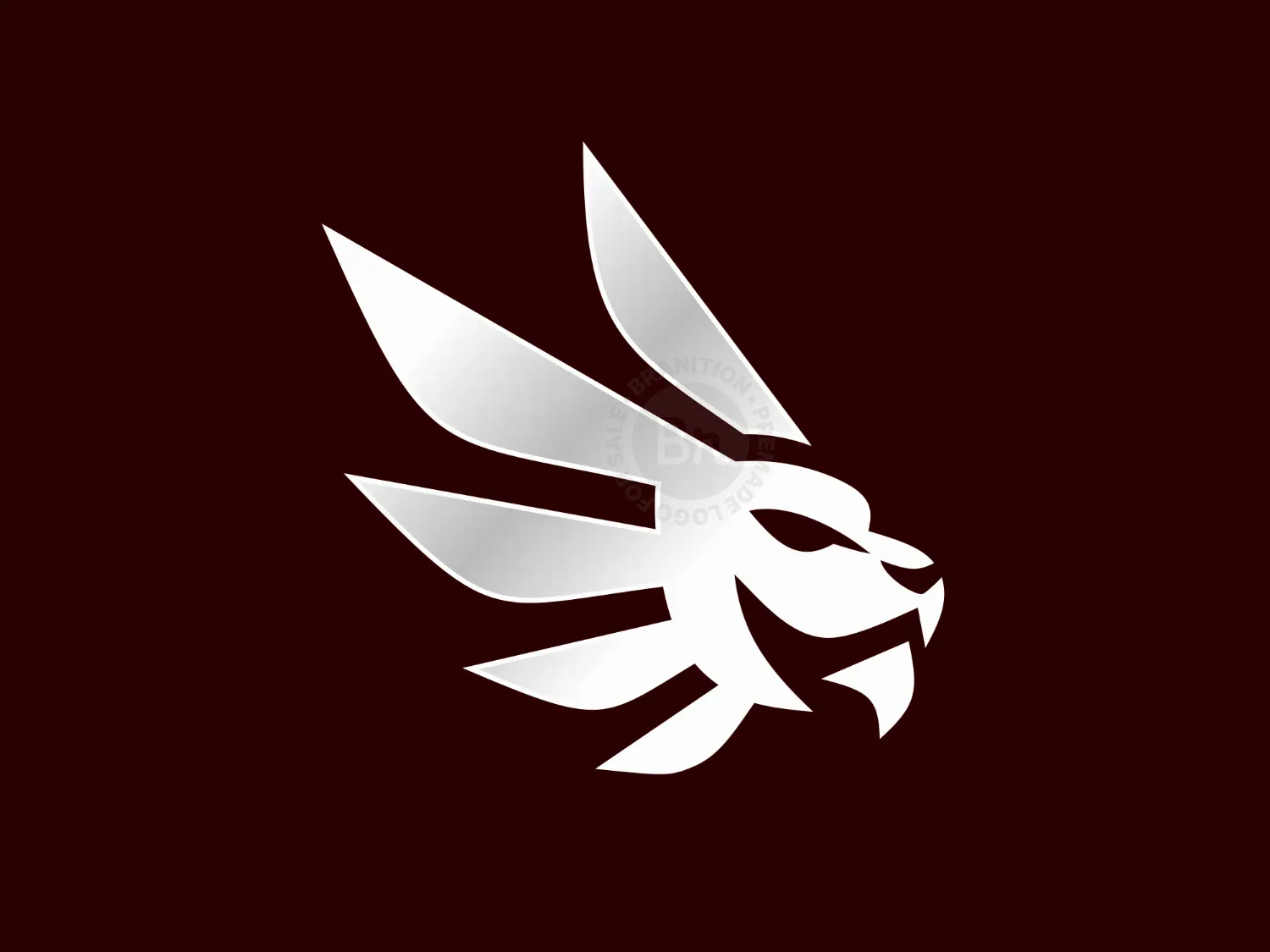 Lion Wing Silver Simple Logo