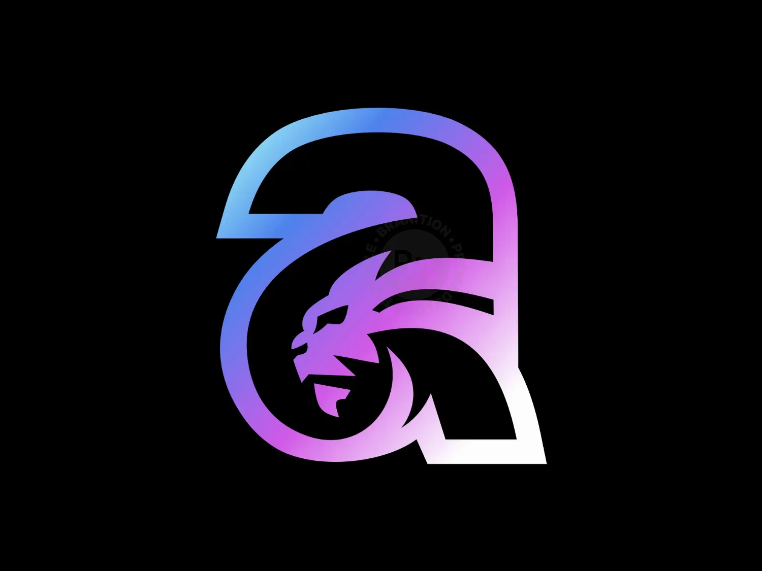 Letter A Alpha Lion Logo