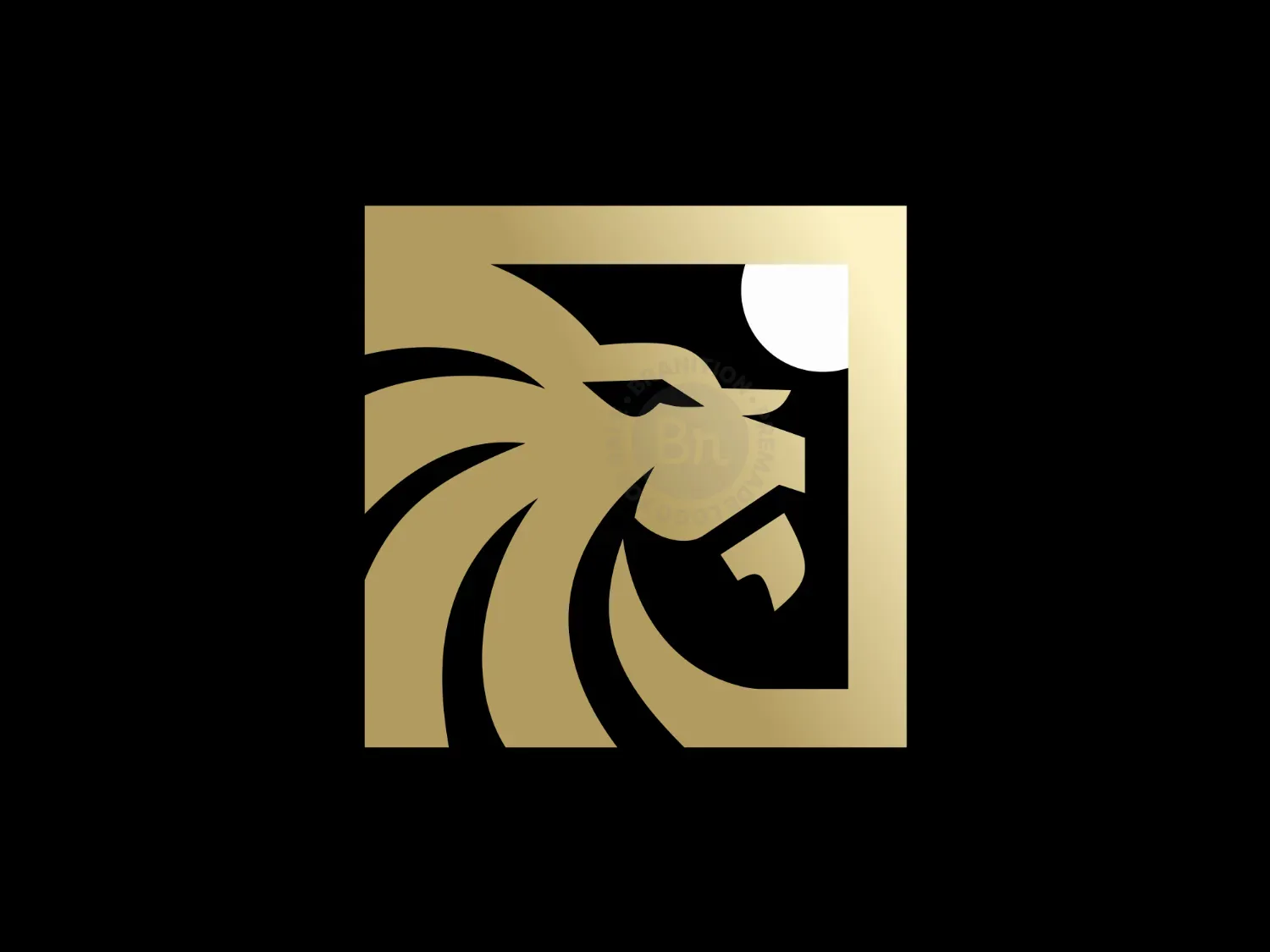 Square Lion Simple Modern Logo
