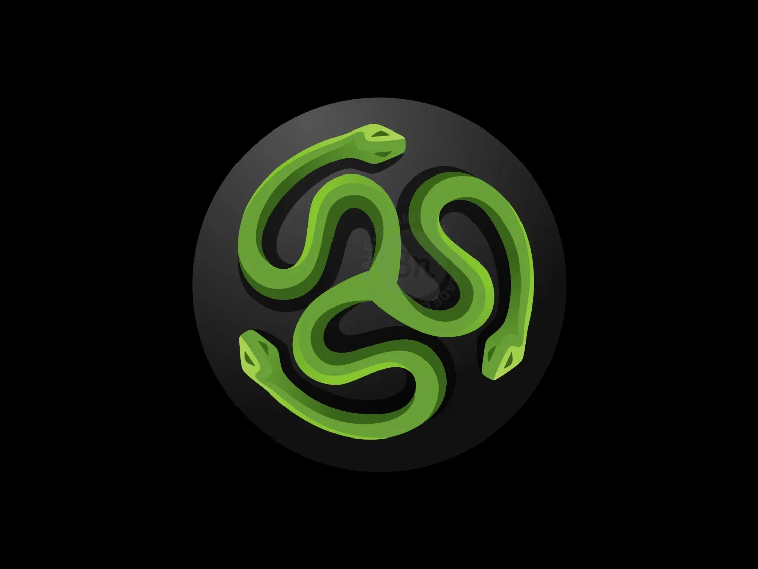Triskelion Snake On Circle Shape Logo